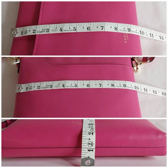 'RADLEY LONDON' 'SCOTTIE' LEATHER TOP ZIP CROSSBODY BAG CONCEAL KEY FOB - Picture 11 of 16